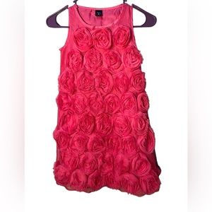 Gap Kids Pink Appliqué Rose Dress, Size M (8)